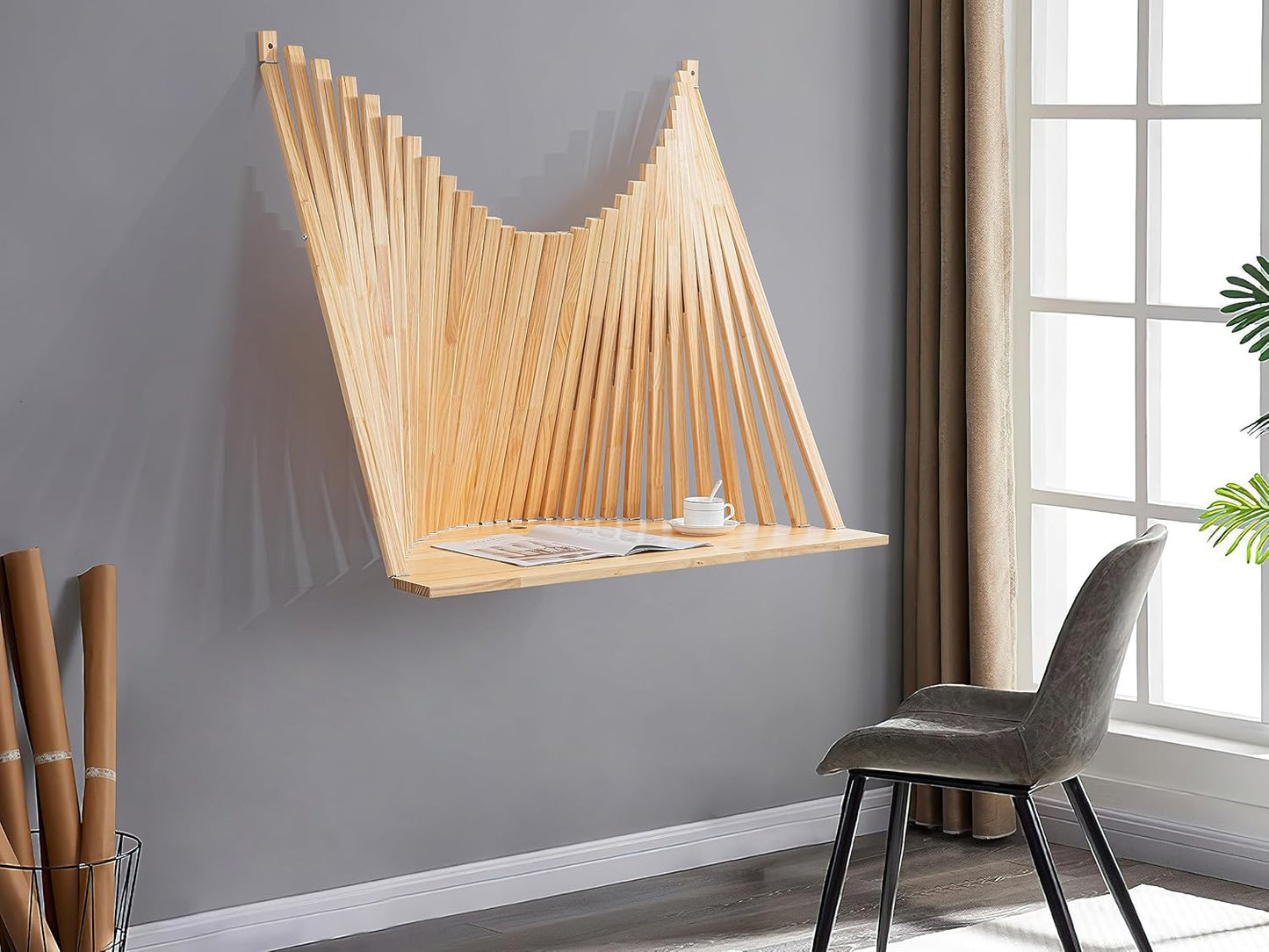 Foldable Wall Table: Maximize Space, Embrace Nature
